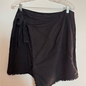 Cloth & Stone Black Textured Skirt